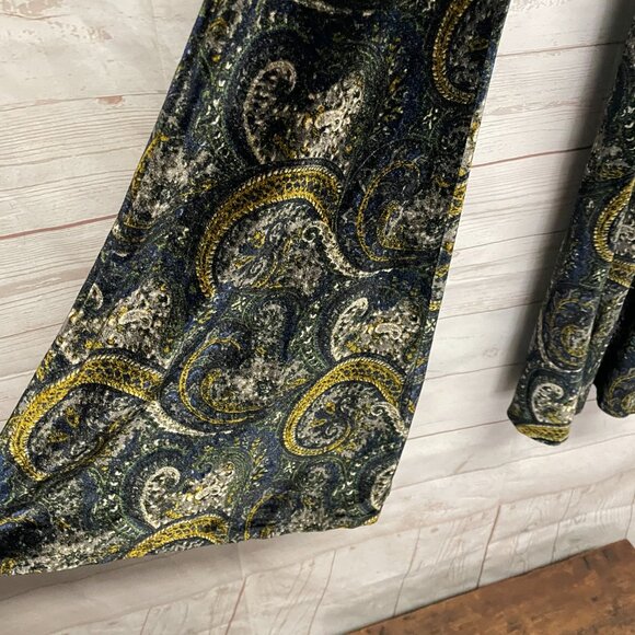 Free People Velvet "Maura" paisley flare pants - Picture 6 of 9